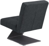Zeal Accent Chair - Stylish Boucle Upholstered Design with Sturdy Matte Black Metal Base for Comfort