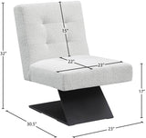 Zeal Accent Chair - Stylish Boucle Upholstered Design with Sturdy Matte Black Metal Base for Comfort