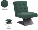 Zeal Accent Chair - Stylish Boucle Upholstered Design with Sturdy Matte Black Metal Base for Comfort