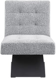 Zeal Accent Chair - Stylish Boucle Upholstered Design with Sturdy Matte Black Metal Base for Comfort
