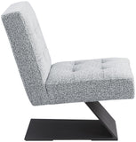 Zeal Accent Chair - Stylish Boucle Upholstered Design with Sturdy Matte Black Metal Base for Comfort