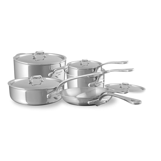 Mauviel M'URBAN 4 Tri-Ply 10-Piece Cookware Set With Cast Stainless Steel Handles