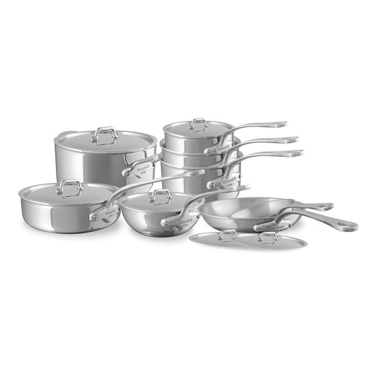 Mauviel M'URBAN 4 Tri-Ply 14-Piece Cookware Set With Cast Stainless Steel Handles