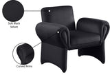 Fleurette Velvet Accent Chair - Cozy Contemporary Design with Curved Arms for Ultimate Relaxation