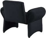 Fleurette Velvet Accent Chair - Cozy Contemporary Design with Curved Arms for Ultimate Relaxation