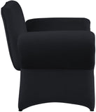 Fleurette Velvet Accent Chair - Cozy Contemporary Design with Curved Arms for Ultimate Relaxation