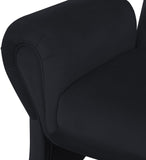 Fleurette Velvet Accent Chair - Cozy Contemporary Design with Curved Arms for Ultimate Relaxation