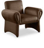 Fleurette Velvet Accent Chair - Cozy Contemporary Design with Curved Arms for Ultimate Relaxation
