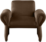 Fleurette Velvet Accent Chair - Cozy Contemporary Design with Curved Arms for Ultimate Relaxation