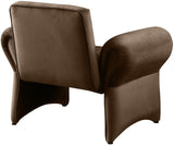 Fleurette Velvet Accent Chair - Cozy Contemporary Design with Curved Arms for Ultimate Relaxation
