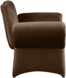 Fleurette Velvet Accent Chair - Cozy Contemporary Design with Curved Arms for Ultimate Relaxation
