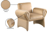 Fleurette Velvet Accent Chair - Cozy Contemporary Design with Curved Arms for Ultimate Relaxation