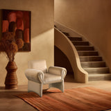 Fleurette Velvet Accent Chair - Cozy Contemporary Design with Curved Arms for Ultimate Relaxation