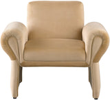 Fleurette Velvet Accent Chair - Cozy Contemporary Design with Curved Arms for Ultimate Relaxation