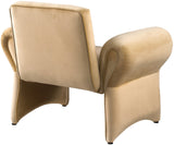 Fleurette Velvet Accent Chair - Cozy Contemporary Design with Curved Arms for Ultimate Relaxation