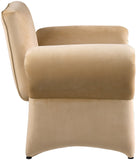 Fleurette Velvet Accent Chair - Cozy Contemporary Design with Curved Arms for Ultimate Relaxation