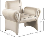 Fleurette Velvet Accent Chair - Cozy Contemporary Design with Curved Arms for Ultimate Relaxation