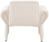 Fleurette Velvet Accent Chair - Cozy Contemporary Design with Curved Arms for Ultimate Relaxation