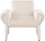 Fleurette Velvet Accent Chair - Cozy Contemporary Design with Curved Arms for Ultimate Relaxation