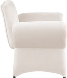 Fleurette Velvet Accent Chair - Cozy Contemporary Design with Curved Arms for Ultimate Relaxation