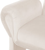 Fleurette Velvet Accent Chair - Cozy Contemporary Design with Curved Arms for Ultimate Relaxation