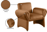 Fleurette Velvet Accent Chair - Cozy Contemporary Design with Curved Arms for Ultimate Relaxation