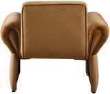 Fleurette Velvet Accent Chair - Cozy Contemporary Design with Curved Arms for Ultimate Relaxation