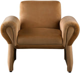 Fleurette Velvet Accent Chair - Cozy Contemporary Design with Curved Arms for Ultimate Relaxation