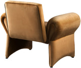 Fleurette Velvet Accent Chair - Cozy Contemporary Design with Curved Arms for Ultimate Relaxation