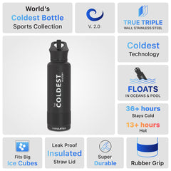 Water Bottle Stealth Black