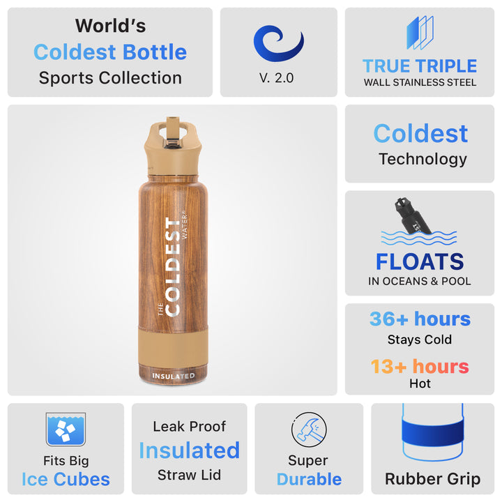 Water Bottle Executive Wood