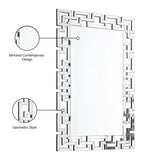 Aria Glass Oversized Geometric Mirror – Stunning Contemporary Design for Entryway and Foyer Decor