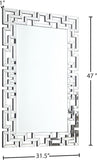 Aria Glass Oversized Geometric Mirror – Stunning Contemporary Design for Entryway and Foyer Decor