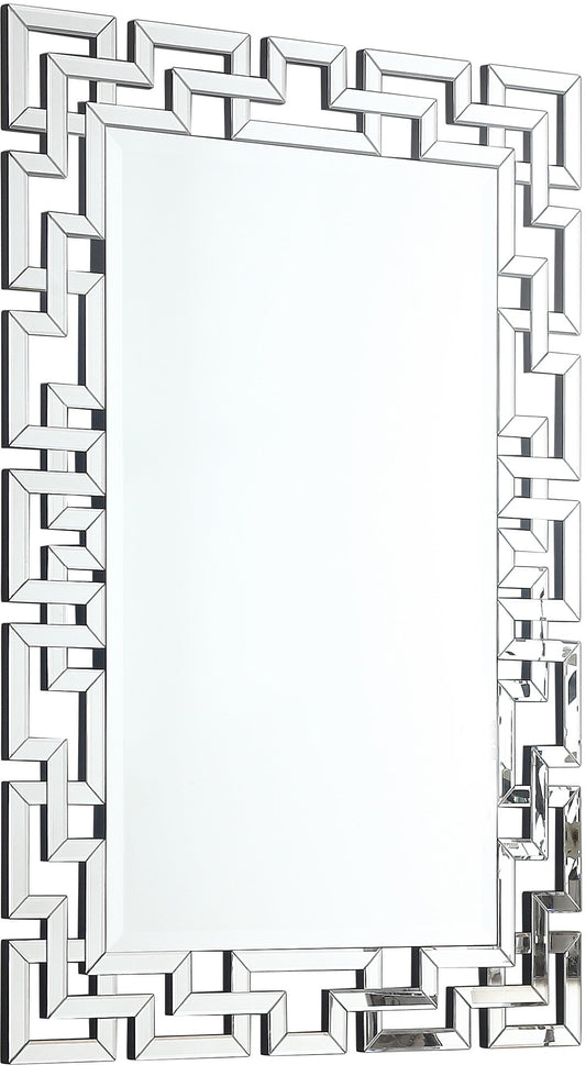 Aria Glass Oversized Geometric Mirror – Stunning Contemporary Design for Entryway and Foyer Decor