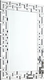 Aria Glass Oversized Geometric Mirror – Stunning Contemporary Design for Entryway and Foyer Decor