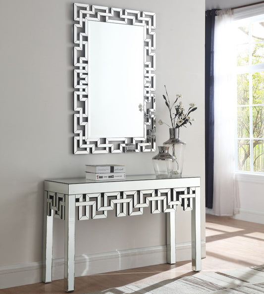 Aria Glass Oversized Geometric Mirror – Stunning Contemporary Design for Entryway and Foyer Decor