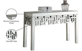 Aria Glass Console Table - Stylish Mirrored Design with Geometric Frame for Contemporary Spaces