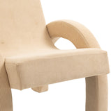 Corduroy Accent Chair - Luxurious Upholstered Comfort with Stylish Half Rounded Arms for Your Home