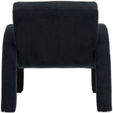 Corduroy Accent Chair - Luxurious Upholstered Comfort with Stylish Half Rounded Arms for Your Home