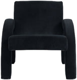 Corduroy Accent Chair - Luxurious Upholstered Comfort with Stylish Half Rounded Arms for Your Home