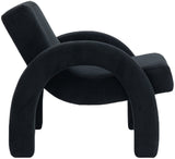 Corduroy Accent Chair - Luxurious Upholstered Comfort with Stylish Half Rounded Arms for Your Home