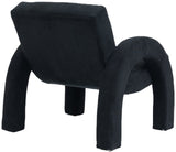 Corduroy Accent Chair - Luxurious Upholstered Comfort with Stylish Half Rounded Arms for Your Home