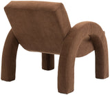 Corduroy Accent Chair - Luxurious Upholstered Comfort with Stylish Half Rounded Arms for Your Home