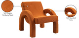 Corduroy Accent Chair - Luxurious Upholstered Comfort with Stylish Half Rounded Arms for Your Home