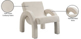 Corduroy Accent Chair - Luxurious Upholstered Comfort with Stylish Half Rounded Arms for Your Home