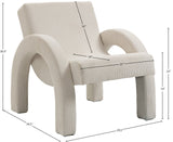 Corduroy Accent Chair - Luxurious Upholstered Comfort with Stylish Half Rounded Arms for Your Home