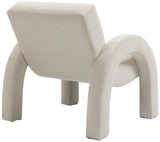 Corduroy Accent Chair - Luxurious Upholstered Comfort with Stylish Half Rounded Arms for Your Home