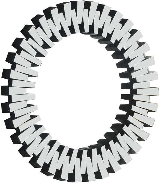 Kylie Contemporary Oval Mirror - Luxurious Geometric Frame, Dramatic Design for Any Wall Décor