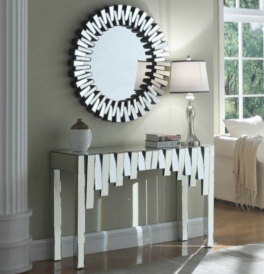 Kylie Contemporary Oval Mirror - Luxurious Geometric Frame, Dramatic Design for Any Wall Décor