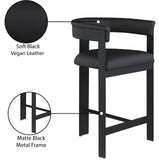 Romeo Counter Stool Set of 2 - Modern Vegan Leather Design for Stylish Kitchen or Bar Seating
